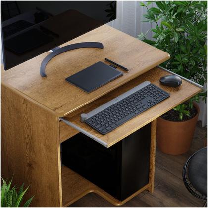 Imagem de Mesa de Computador Prática Com 1 Gaveta Freijó - EJ Móveis