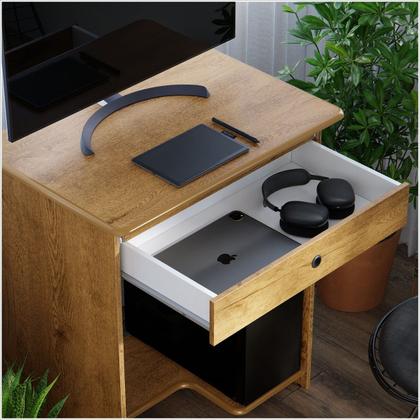 Imagem de Mesa de Computador Prática Com 1 Gaveta Freijó - EJ Móveis
