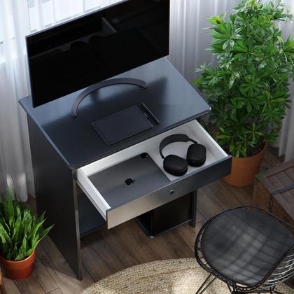 Imagem de Mesa de Computador Pratica - Preto Fosco