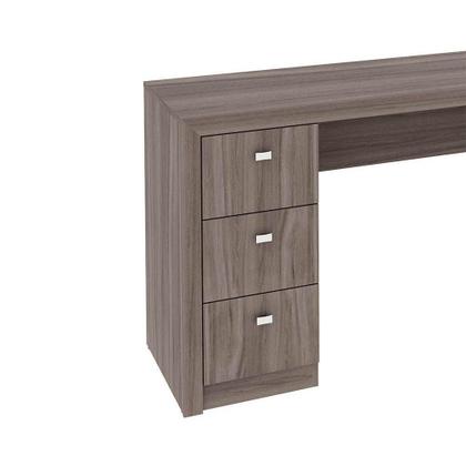 Imagem de Mesa de Computador Solteiro ME4102 c/ 3 Gavetas Amêndoa - Tecno Mobili