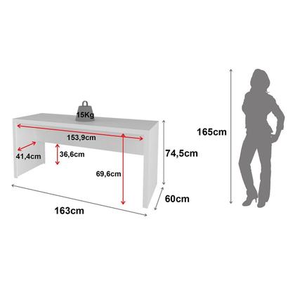 Imagem de Mesa de Computador Solteiro ME4109 Preto - Tecno Mobili