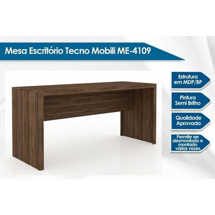 Imagem de Mesa de Computador Solteiro ME4109 Preto - Tecno Mobili