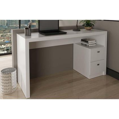 Imagem de Mesa de Computador Solteiro ME4130 c/ 2 Gavetas Branco - Tecno Mobili