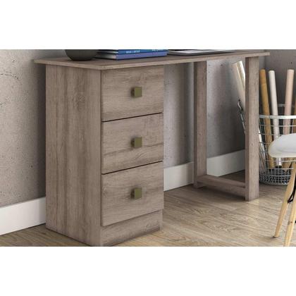 Imagem de Mesa de Computador Solteiro MSM 436 c/ 3 Gavetas Branco - Movelbento