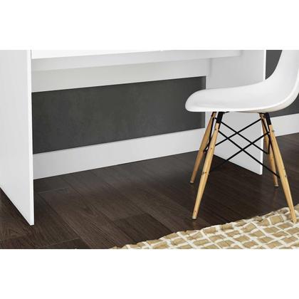 Imagem de Mesa de Computador Solteiro MSM 439 c/ 2 Gavetas Branco - Movelbento