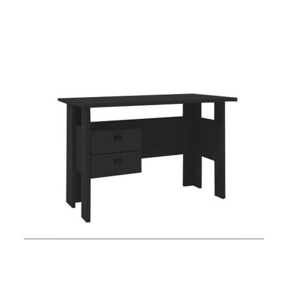 Imagem de Mesa de Computador Solteiro MSM423 c/ 2 Gavetas Rustico/Branco - Movelbento