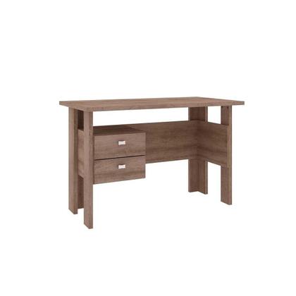 Imagem de Mesa de Computador Solteiro MSM423 c/ 2 Gavetas Rustico/Branco - Movelbento
