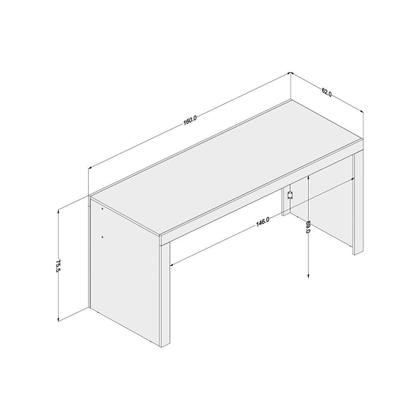 Imagem de Mesa de Computador Solteiro Office Branco - Politorno
