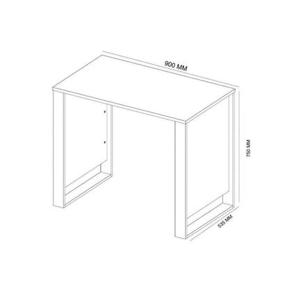 Imagem de Mesa de Computador Solteiro Office Morada Amendola/Grafito - Demóbile