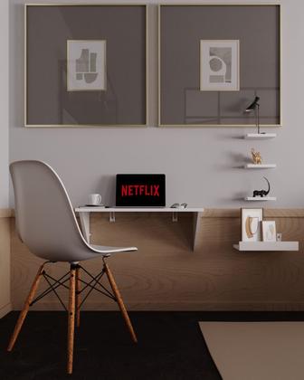 Imagem de Mesa de computador Status Escrivaninha Estudos Gamer Branca - Compacta - Prática - Suspensa - Apartamento - Studio 