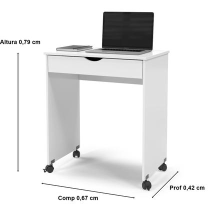 Imagem de Mesa de Computador Veronica 1 gaveta e rodinha cores - Comprar Moveis para sua Casa