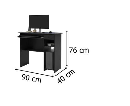 Imagem de Mesa De Computador Viena Preto  EJ Móveis