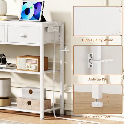 Imagem de Mesa de console Furologee com 3 gavetas 98cm com luzes brancas