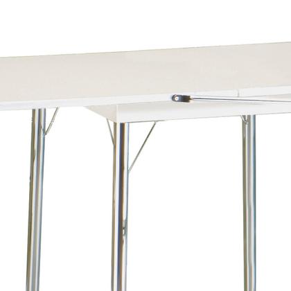 Imagem de Mesa de Cozinha Dobrável Retangular Nádia Cromada 120 cm