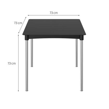 Mesa de Cozinha Quadrada Atto Pés em Alumínio Preta - I''m In Home' Imagem de Mesa de Cozinha Quadrada Atto Pés em Alumínio Preta
