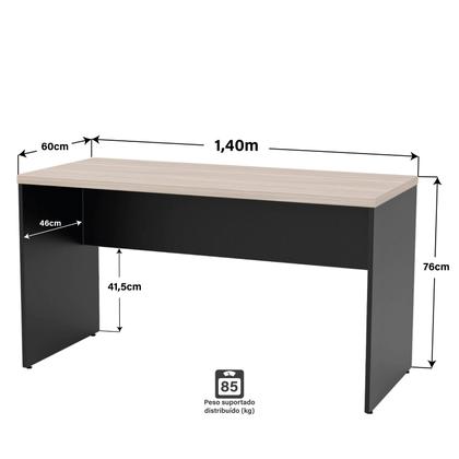 Imagem de Mesa De Escritório 1.40x60 Tampo 30mm Netmobil