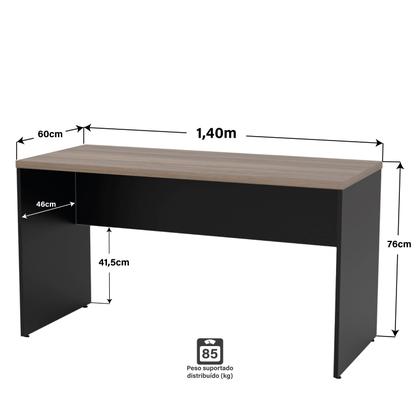 Imagem de Mesa De Escritório 1.40x60 Tampo 30mm Netmobil