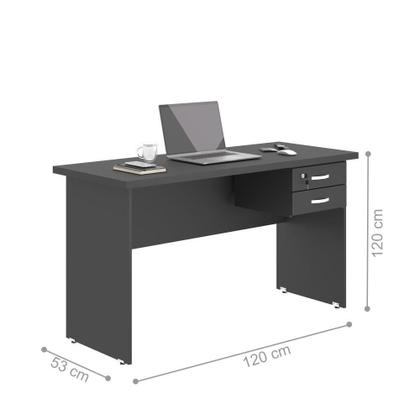 Imagem de Mesa de Escritorio com Armário 2 Portas Pampulha Preto Onix