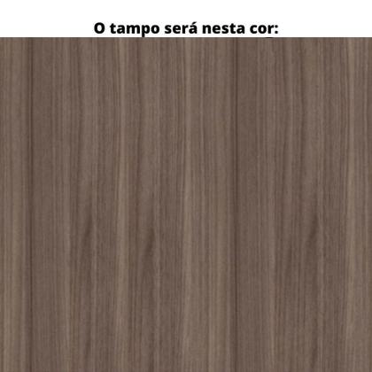 Imagem de Mesa de Escritório Complemento 90 x 45 cm Pé Painel PE25 em MDP Cor Walnut e Base Preta