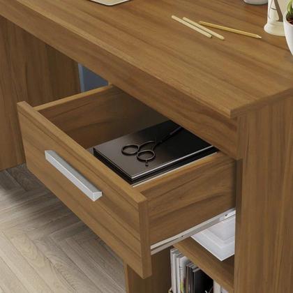 Imagem de Mesa de Escritorio e Notebook Freijó