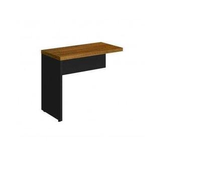 Imagem de Mesa de escritório em L (Mesa 1,50m+auxiliar) s/gaveta MARANELLO Nogal/preto - 1347