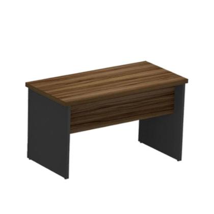 Imagem de Mesa de escritório em L (Mesa 1,50m+auxiliar) s/gaveta MARANELLO Nogal/preto - 1347