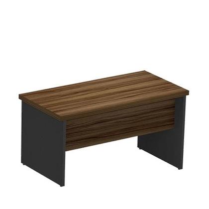 Imagem de Mesa de escritório em L (Mesa 1,70m+auxiliar) s/gavetas MARANELLO Nogal/preto - 1349