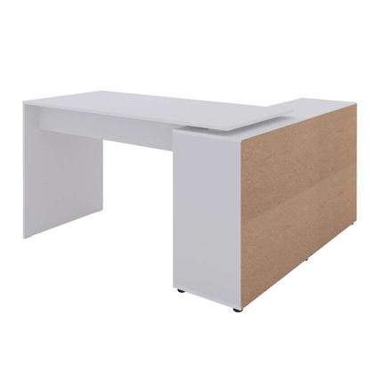 Mesa de Escritório em L Nero Branco - Mobly Imagem de Mesa de Escritório em L Nero Branco