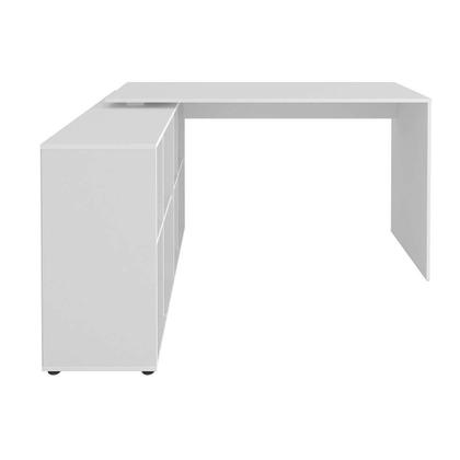Mesa de Escritório em L Nero Branco - Mobly Imagem de Mesa de Escritório em L Nero Branco