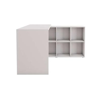 Mesa de Escritório em L Nero Branco - Mobly Imagem de Mesa de Escritório em L Nero Branco