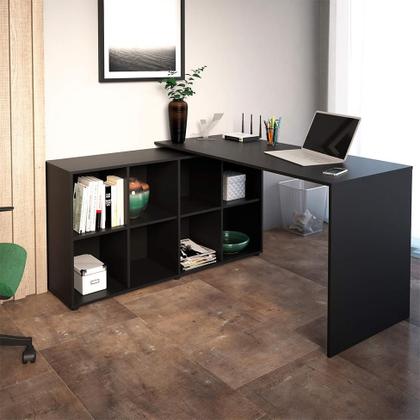 Imagem de Mesa de Escritório em L Nero Preta