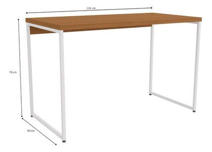 Imagem de Mesa De Escritorio Em Madeira E Metal 118x76x60 Cm