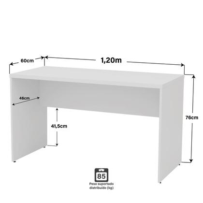 Imagem de Mesa De Escritório Escrivaninha 1.20x60 Tampo 30mm Netmobil