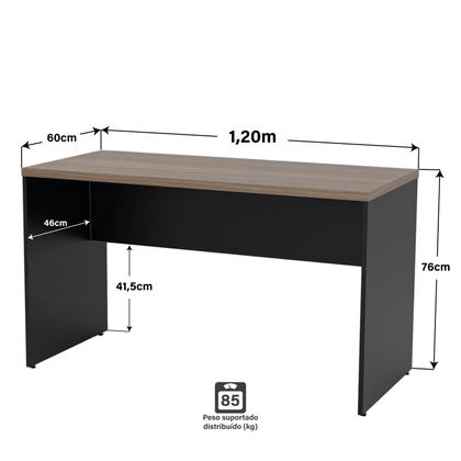 Imagem de Mesa De Escritório Escrivaninha 1.20x60 Tampo 30mm Netmobil