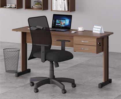 Imagem de Mesa de Escritório Escrivaninha com 2 Gavetas Boston