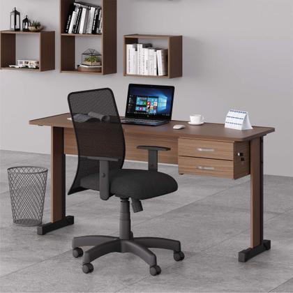 Imagem de Mesa de Escritório Escrivaninha com 2 Gavetas Boston