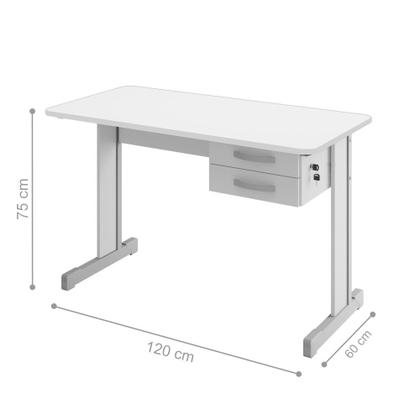 Imagem de Mesa de Escritório Escrivaninha com 2 Gavetas Boston