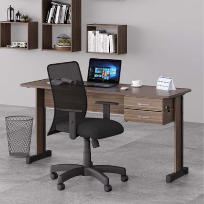 Imagem de Mesa de Escritório Escrivaninha com 2 Gavetas Boston