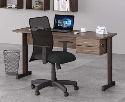 Imagem de Mesa de Escritório Escrivaninha com 2 Gavetas Boston