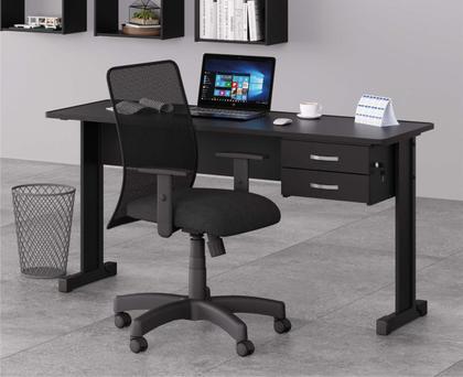 Imagem de Mesa de Escritório Escrivaninha com 2 Gavetas Boston