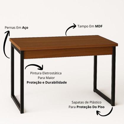 Imagem de Mesa De Escritório Estudos Notebook Computador Escrivaninha Industrial Home Office Quarto Sala