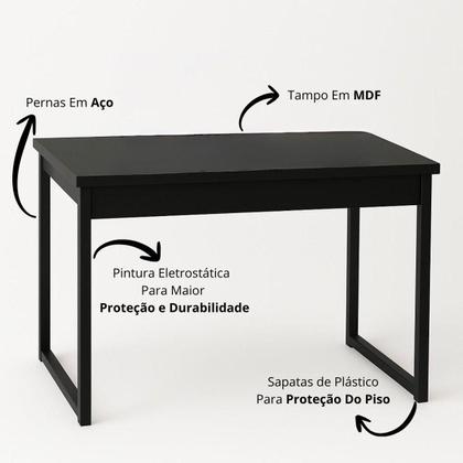 Imagem de Mesa De Escritório Estudos Notebook Computador Escrivaninha Industrial Home Office Quarto Sala