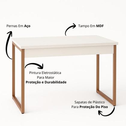 Imagem de Mesa De Escritório Estudos Notebook Computador Escrivaninha Industrial Home Office Quarto Sala