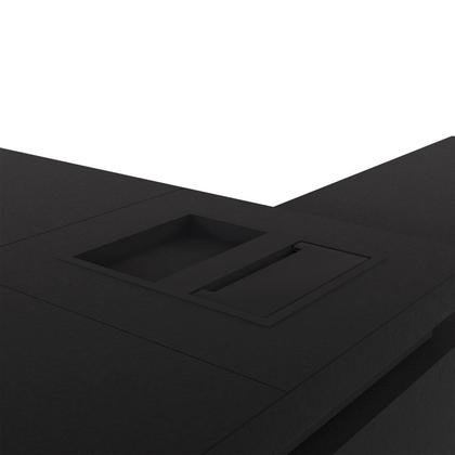 Imagem de Mesa de Escritório Executiva 200cm com Armário Lateral e Caixa de Tomadas Corporate