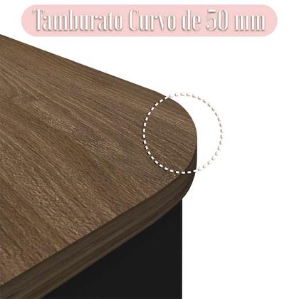 Imagem de Mesa de Escritório Executiva 4 GV Lado Esquerdo Marrom e Preta