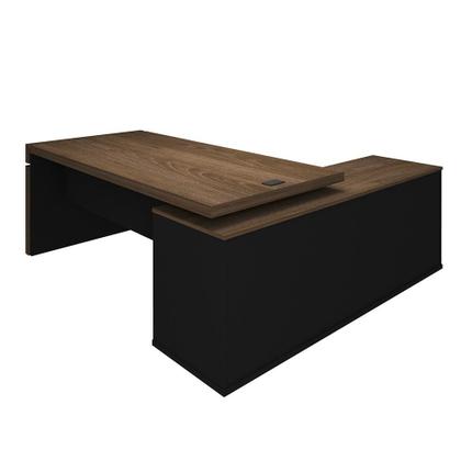Imagem de Mesa de Escritório Executivo 1 PT Marrom e Preta