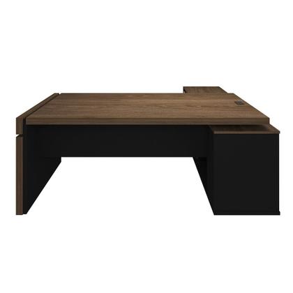 Imagem de Mesa de Escritório Executivo 1 PT Marrom e Preta