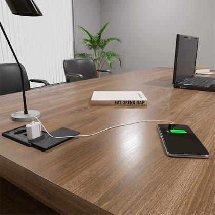 Imagem de Mesa de Escritório Executivo 1 PT Marrom e Preta