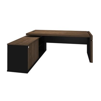 Imagem de Mesa de Escritório Executivo 1 PT Marrom e Preta