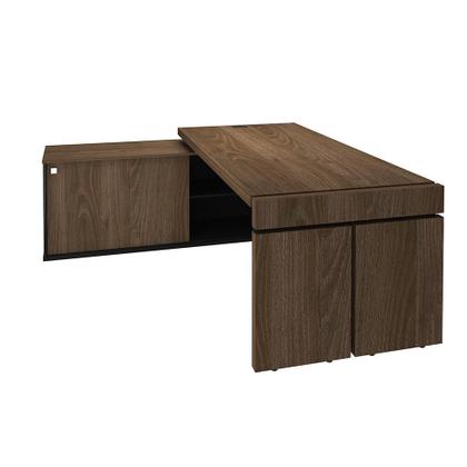 Imagem de Mesa de Escritório Executivo 1 PT Marrom e Preta